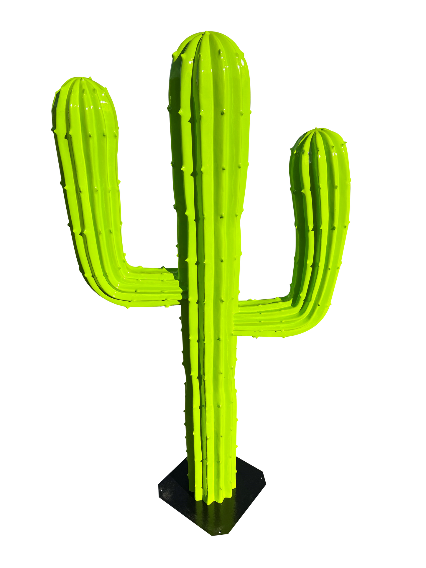 Vibrant Saguaro Cactus Sculpture red