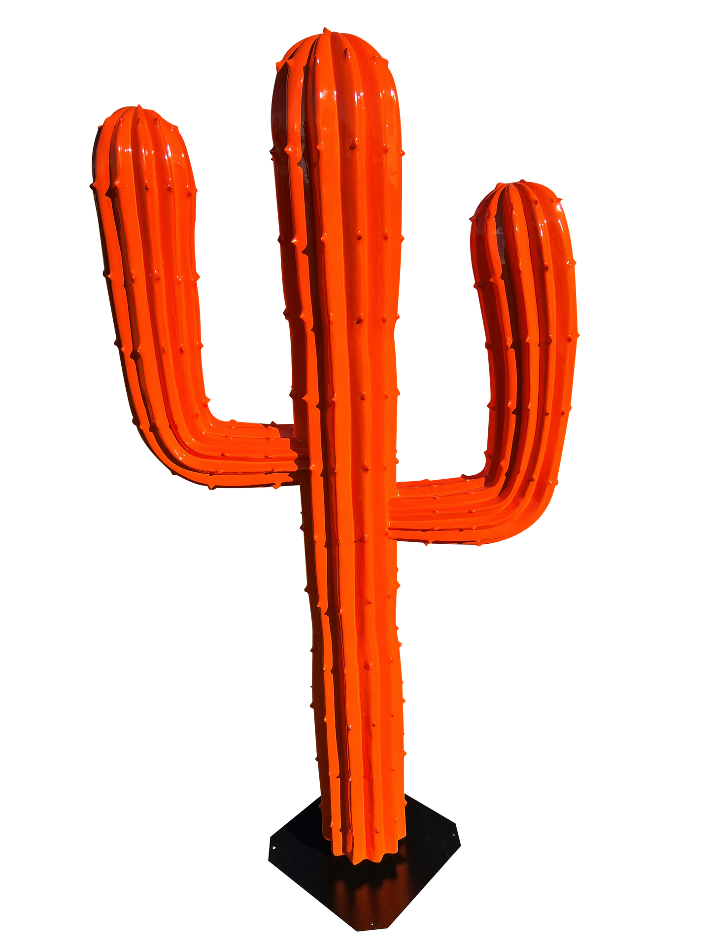 Vibrant Saguaro Cactus Sculpture red