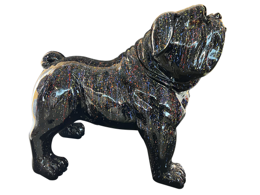 Galaxy Sparkle Bulldog Statue