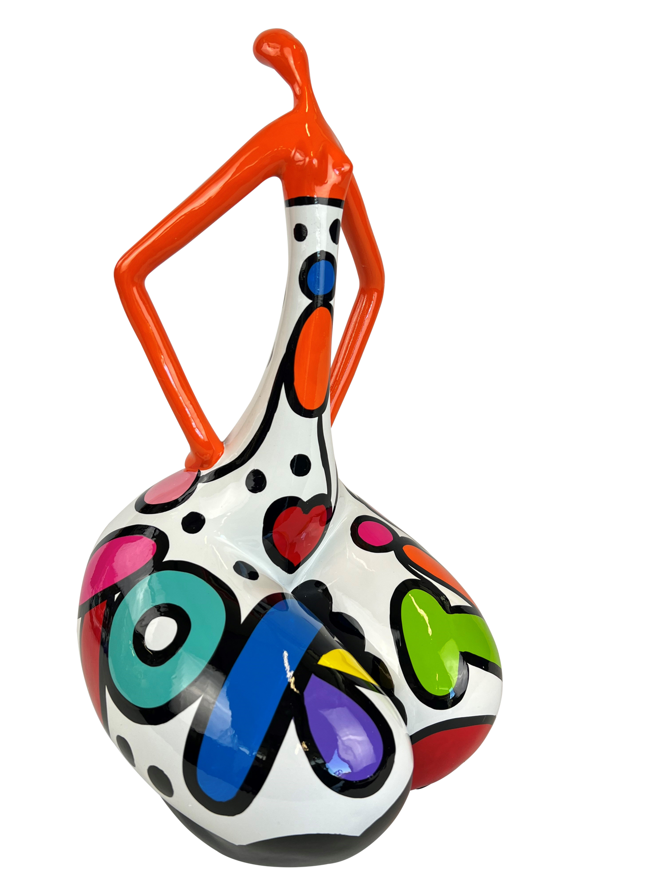 Vibrant Expression Hand-Painted Sculpture