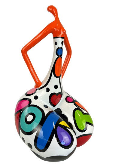 Vibrant Expression Hand-Painted Sculpture