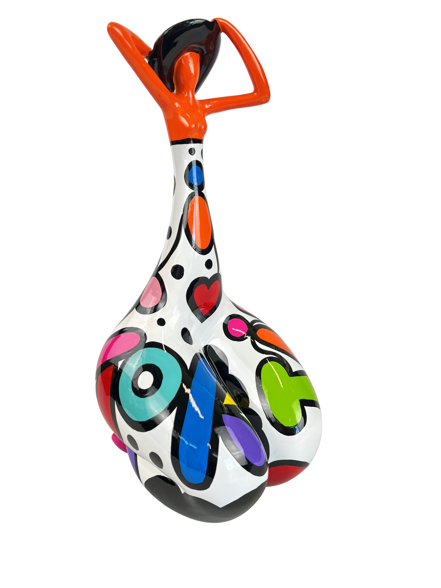 Colorful Elegance Hand-Painted Sculpture