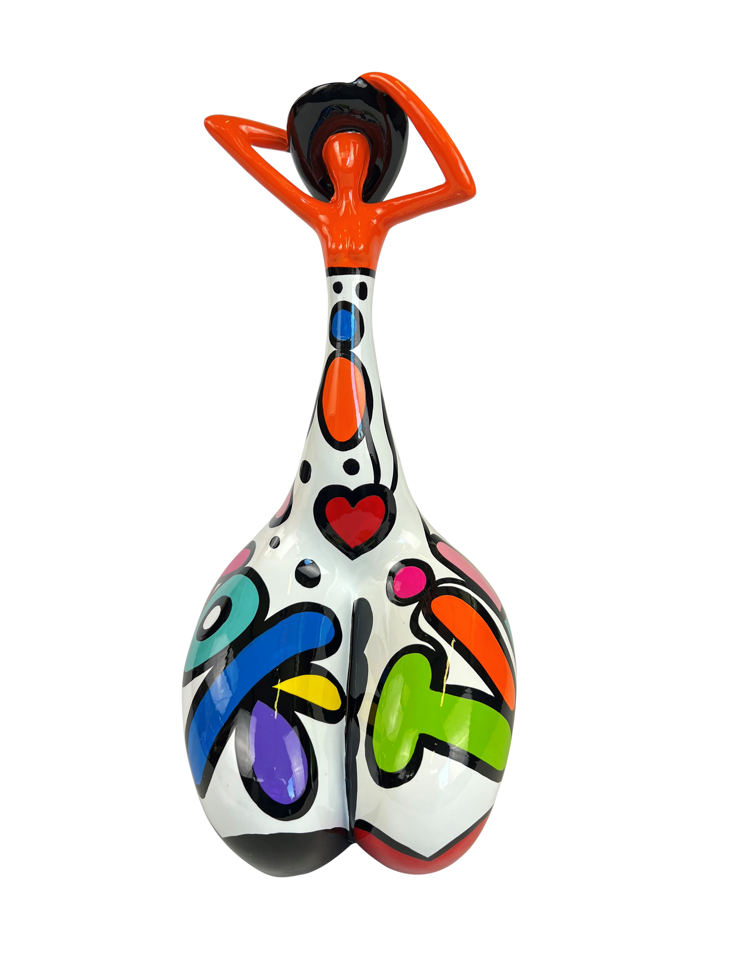 Colorful Elegance Hand-Painted Sculpture