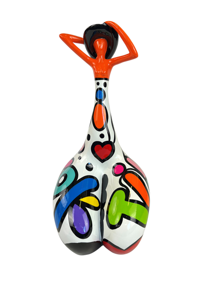 Colorful Elegance Hand-Painted Sculpture