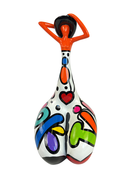 Colorful Elegance Hand-Painted Sculpture