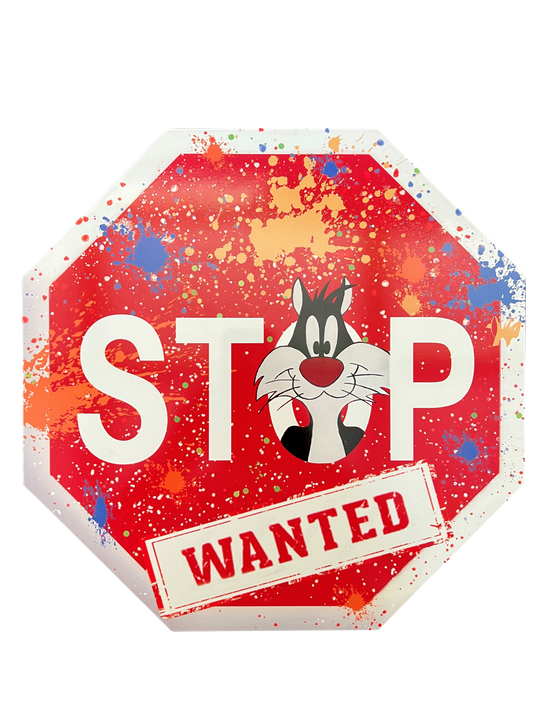 Wanted Sylvester Stop Sign