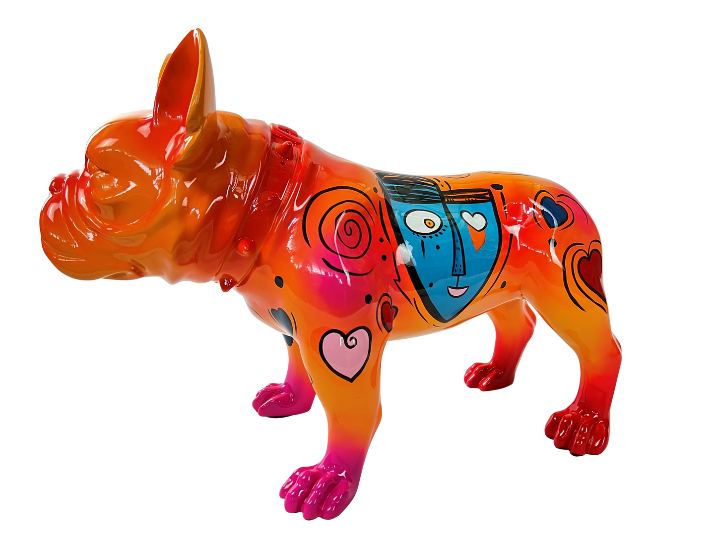 Abstract Love French Bulldog Statue