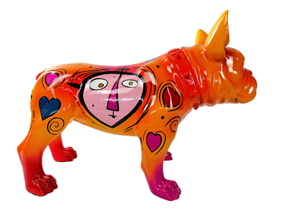 Abstract Love French Bulldog Statue