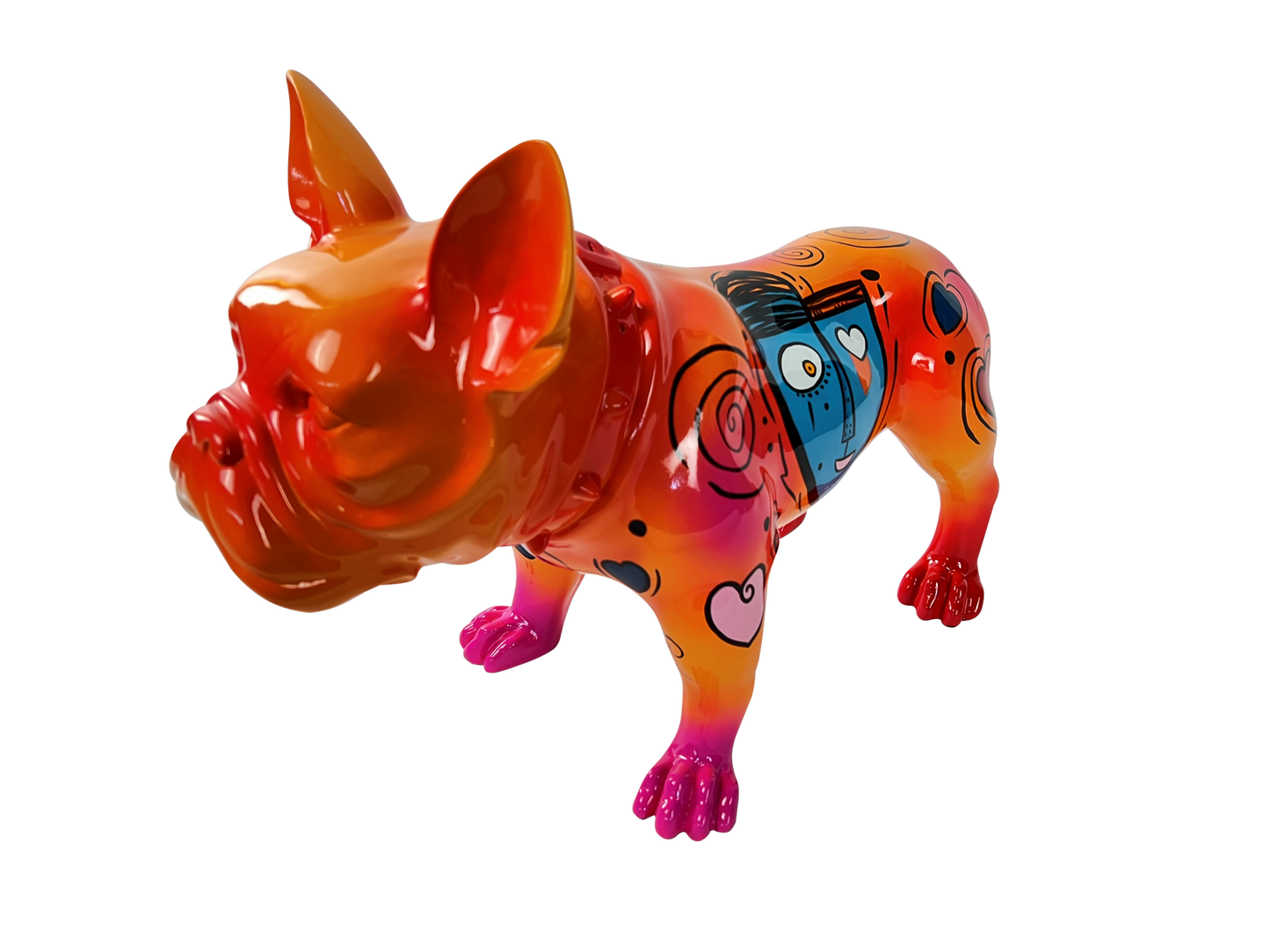 Abstract Love French Bulldog Statue